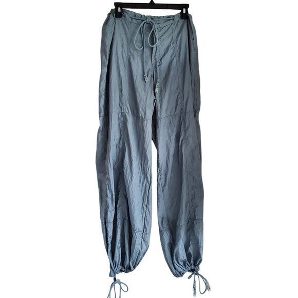 MOTEL NWOT Y2K Chute Trouser In Parachute Cool Grey Paratrooper Pants M - Picture 3 of 16